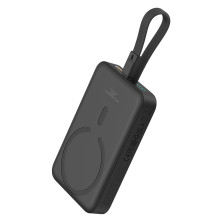 УМБ Baseus Magnetic Mini Wireless Fast Charge 10000mAh 20W 2.4A QC3.0+PD3.0 з функцією MagSafe та Qi 15W і iP 20W кабелем Чорний