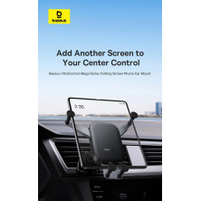 Автотримач для телефону Baseus UltraControl Mega Series Folding Screen Phone Car Mount у повітропровід Чорний