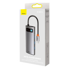 USB-хаб Baseus 5in1 Metal Gleam 5-Port Type-C HUB Adapter Type-C to USB3.0*3, Type-C*1, 4KHDMI Серый