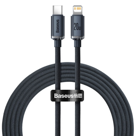Кабель Baseus Crystal Shine Series Fast Charging Data Cable Type-C to Lightning PD 20W 2m Черный