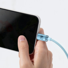 Кабель Baseus Crystal Shine Series USB to Lightning 2.4A 1.2m Блакитний