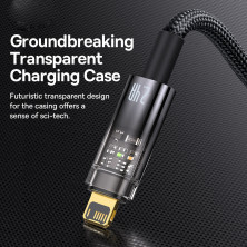 Кабель Baseus Explorer Series Auto Power-Off Fast Charging Data Cable USB to Lightning 2.4A 1m Черный
