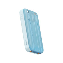 УМБ Baseus Comet Digital Display Fast Charge 10000mAh 22.5W 3A з технологією QC3.0+PD3.0 и iP 20W+Type-C 22.5W кабелем Блакитний