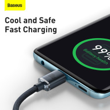 Кабель Baseus Crystal Shine Series Fast Charging Data Cable Type-C to Type-C 100W 20V 5A 1.2m Чорний