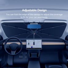 Солнцезащитный зонт автомобильный Baseus CoolRide Doubled-Layered Windshield Sun Shade Umbrella Pro Small Черный