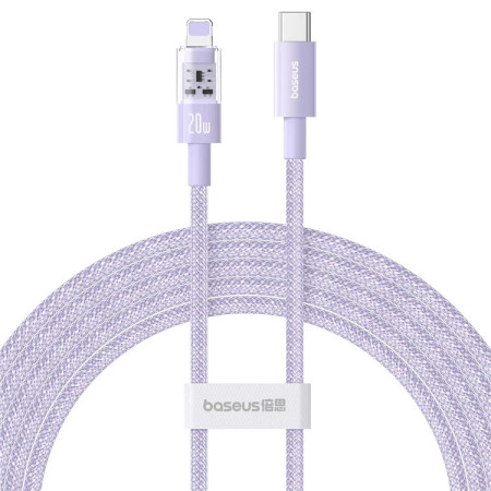 Кабель Baseus Gem Series Fast Charging Data Cable Type-C to Lightning PD 20W 2m Фиолетовый