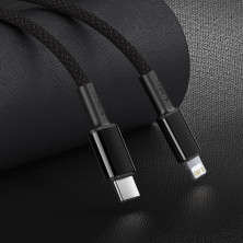 Кабель Baseus High Density Braided Fast Charging Data Cable Type-C to Lightning PD 20W 2m Черный