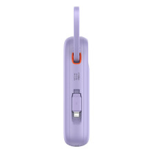 УМБ Baseus Qpow2 Dual-Cable 20000mAh 22.5W 2.4A з технологією QC3.0+PD3.0 та iP 20W+Type-C 22.5W кабелем Фіолетовий