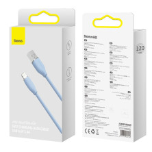 Кабель Baseus Jelly Liquid Silica Gel USB to Lightning 2.4A 1.2m Синий