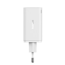 Сетевое зарядное устройство Baseus GaN6 Pro 65W 2USB+2Type-C + кабель Baseus Type-C to Type-C 100W 20V/5A 1м Белый