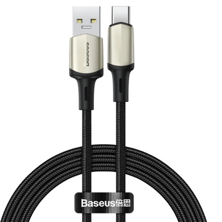 Кабель Baseus Cafule Cable Suppport VOOC USB to Type-C 100W 20V 5A 1m Чорний