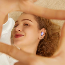 Беспроводные Bluetooth наушники Baseus Bowie WM05 с функцией шумоподавления ANC Фиолетовый