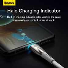Кабель Baseus Glimmer Series Fast Charging Data Cable Type-C to Type-C 100W 20V 5A 2m Белый