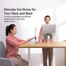 Підставка для ноутбука Baseus Metal Adjustable Laptop Stand Сріблястий