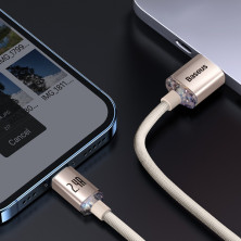 Кабель Baseus Crystal Shine Series USB to Lightning 2.4A 2m Рожевий