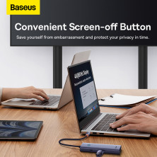 USB-хаб Baseus 7in1 Flite 7-Port Type-C HUB Adapter Type-C to USB3.0*2, Type-C(PD)*1, 4KHDMI, RJ45, SD/TF 3.0 Сірий
