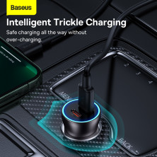 Автомобільний зарядний пристрій Baseus Golden Contactor Pro Dual Quick Charger Car Charger 40W 2Type-C Сірий