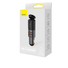 Автомобільний зарядний пристрій Baseus Share Together Fast Charge Car Charger 120W 2USB + 1 Прикурювач Сірий