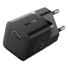 Мережевий зарядний пристрій Baseus GaN5 Mini Fast Charger 1C PD3.0 25W Type-C 3A + кабель Baseus Type-C to Type-C 100W 20V/5A 1м Чорний