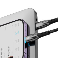Кабель Baseus Glimmer Series Fast Charging Data Cable Type-C to Lightning PD 20W 1m Черный