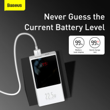 УМБ Baseus Super Mini 20000mAh 22.5W 5A с технологией QC3.0+PD3.0 + Кабель USB to Type-C Белый
