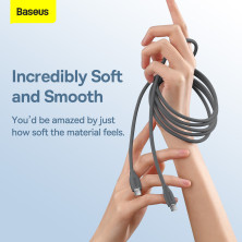 Кабель Baseus Jelly Liquid Silica Gel Fast Charging Data Cable Type-C to Type-C 100W 20V 5A 2m Чорний