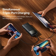 УМБ Baseus Star-Lord Digital Display 30000mAh 30W з технологією QC3.0+PD3.0 2USB+Type-C + Кабель USB to Type-C Чорний