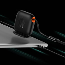Кабель Baseus Traction Series Retractable 3-in-1 Fast Charging Data Cable Type-C to Lightning+Type-C+MicroUSB 100W 1.7m Чорний