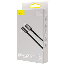 Кабель Baseus Legend Series Elbow Fast Charging Data Cable Type-C to Type-C 100W 20V 5A 1m Чорний