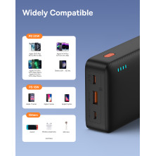 УМБ Baseus Airpow Fast Charge 20000mAh 20W 3A з технологією QC3.0+PD3.0 USB+Type-C + Кабель USB to Type-C Чорний