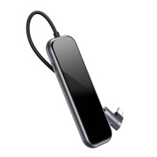 USB-хаб Baseus 5in1 Multi-functional 5-Port Type-C HUB Adapter Type-C to USB3.0*4, Type-C(PD)*1 Сірий