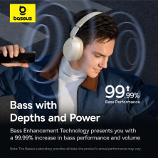 Беспроводные Bluetooth наушники Baseus Bass 35 Max Wireless Headphone Белый