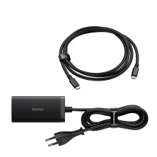 Сетевое зарядное устройство Baseus GaN5 Pro Desktop Fast Charger 67W USB+2Type-C+HDMI + кабель Baseus Type-C to Type-C 100W 20V/5A 1м Черный