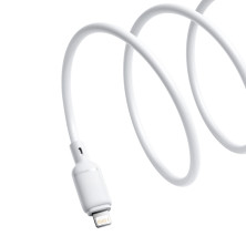 Кабель Baseus Silky Series Fast Charging Data Cable USB to Lightning 2.4A 1m Білий