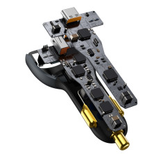 Автомобильное зарядное устройство Baseus Qualcomm QC 5 Technology Multi-Port Fast Charge Car Charger 160W USB+2Type-C + Кабель Type-C to Type-C 100W 1м Серый