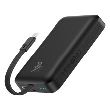 УМБ Baseus Magnetic Mini Wireless Fast Charge 10000mAh 30W 3A QC3.0+PD3.0 з функцією MagSafe та Qi 15W і Type-C 30W кабелем Чорний