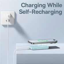 УМБ Baseus Magnetic Mini Wireless Fast Charge 2in1 5000mAh 20W 2.4A QC3.0+PD3.0 з Бездротовою зарядкою Qi 15W Блакитний