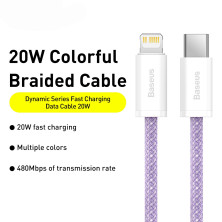 Кабель Baseus Dynamic Series Fast Charging Data Cable Type-C to Lightning PD 20W 1m Фіолетовий