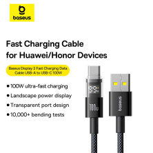 Кабель Baseus Display 2 Series Fast Charging Data Cable USB to Type-C 100W 20V 5A 2m Черный