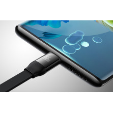 Кабель Baseus Bright Mirror 2 Series Retractable 3-in-1 Fast Charging Data Cable USB to Lightning+Type-C+MicroUSB 66W 1.1m Чорний