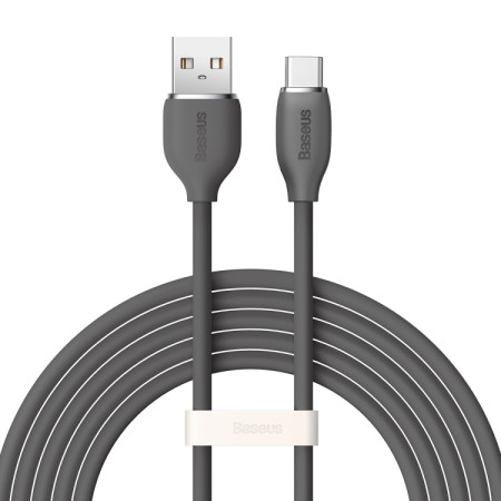 Кабель Baseus Jelly Liquid Silica Gel Series Fast Charging Data Cable USB to Type-C 100W 20V 5A 2m Чорний