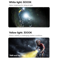 Тримач з ліхтариком телефону на велосипед Baseus PrimeTrip Series Dual-Color Bike Light 2-in-1 Set Чорний