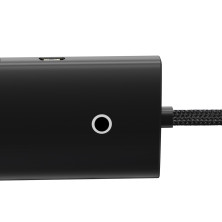 USB-хаб Baseus 4in1 Lite Series 4-Port Type-A HUB Adapter Type-A to USB3.0*4 кабель 1м Чорний