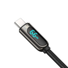 Кабель Baseus Display Series Fast Charging Data Cable USB to Type-C 66W 11V 6A 1m Черный