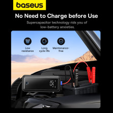 Пускозарядное устройство Бустер Baseus Super Energy Mega Series Supercapacitor Car Jump Starter 12V 3000A Черный