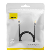 Кабель Baseus High Speed CAT7 Seven Types RJ45 10Gigabit Network Cable Ethernet Круглый 2m Черный