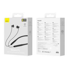 Бездротові Bluetooth 5.3 навушники Baseus Bowie P1 Neckband спортивні Чорний