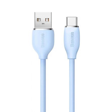 Кабель Baseus Jelly Liquid Silica Gel Series Fast Charging Data Cable USB to Type-C 100W 20V 5A 1.2m Синій