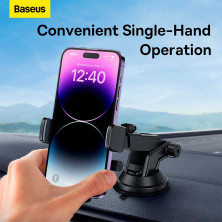 Автотримач для телефона Baseus UltraControl Pro Series Clamp-Type Car Holder Set на торпедо і в повітропровід Чорний