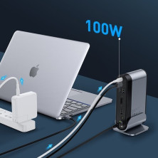 USB-хаб Baseus 16in1 Working Station Multifunctional HUB Adapter Type-C to USB3.0*3, USB2.0*2, SD, microSD, Type-C*2, 4KHDMI, VGA, AUX, RG45 Серый